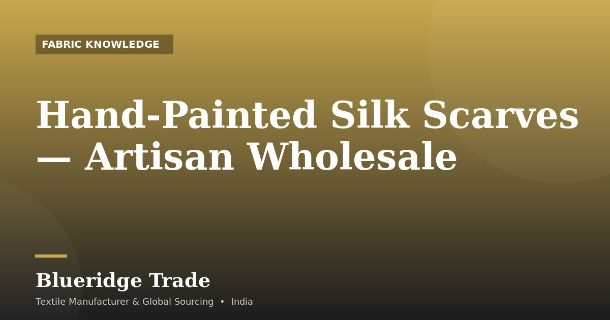 Hand-Painted Silk Scarves — Artisan Wholesale