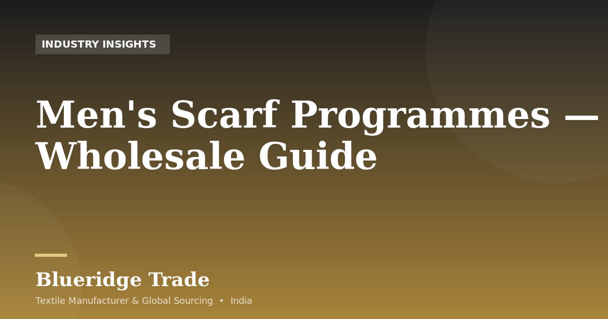 Men's Scarf Programmes — Wholesale Guide