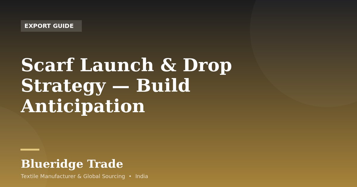 Scarf Launch & Drop Strategy — Build Anticipation