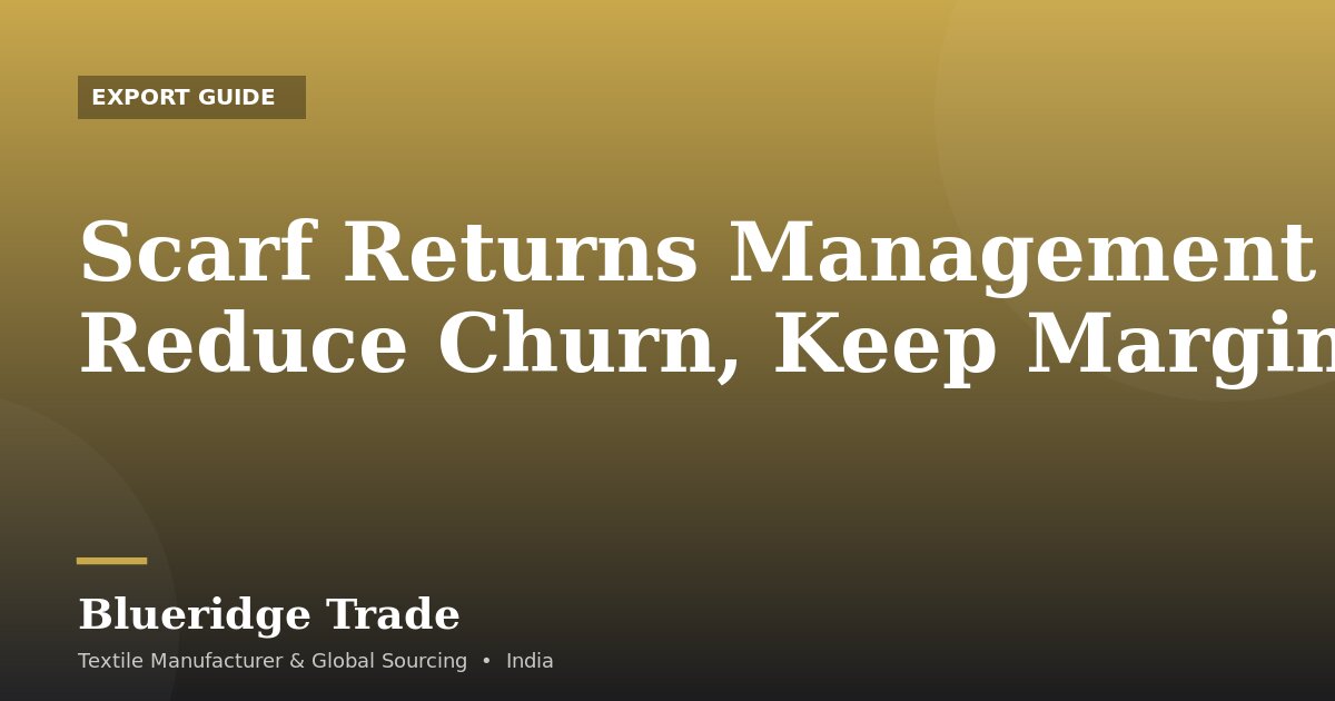 Scarf Returns Management — Reduce Churn, Keep Margin