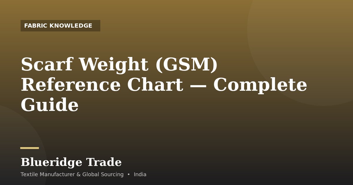 Scarf Weight (GSM) Reference Chart — Complete Guide