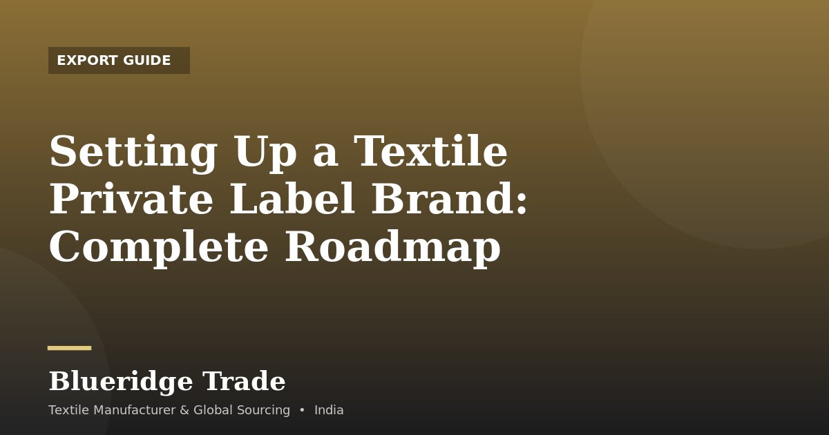 Setting Up a Textile Private Label Brand: Complete Roadmap