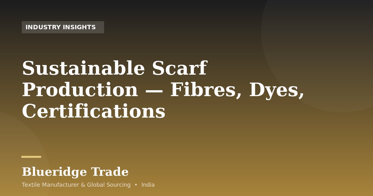 Sustainable Scarf Production — Fibres, Dyes, Certifications