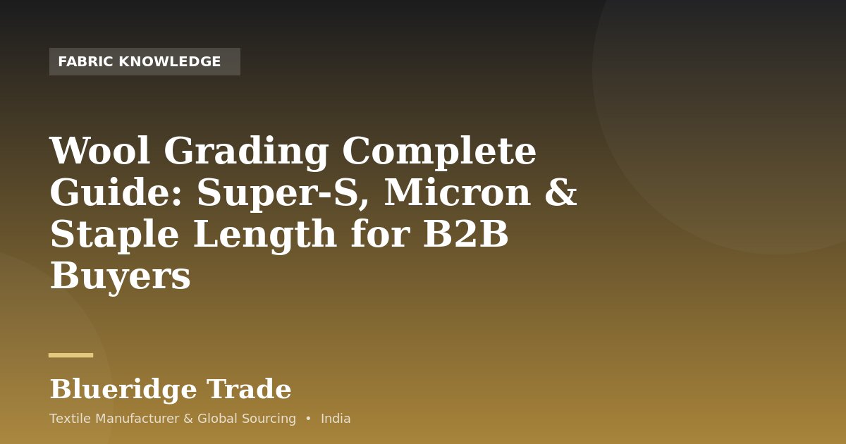 Wool Grading Complete Guide: Super-S, Micron & Staple Length for B2B Buyers